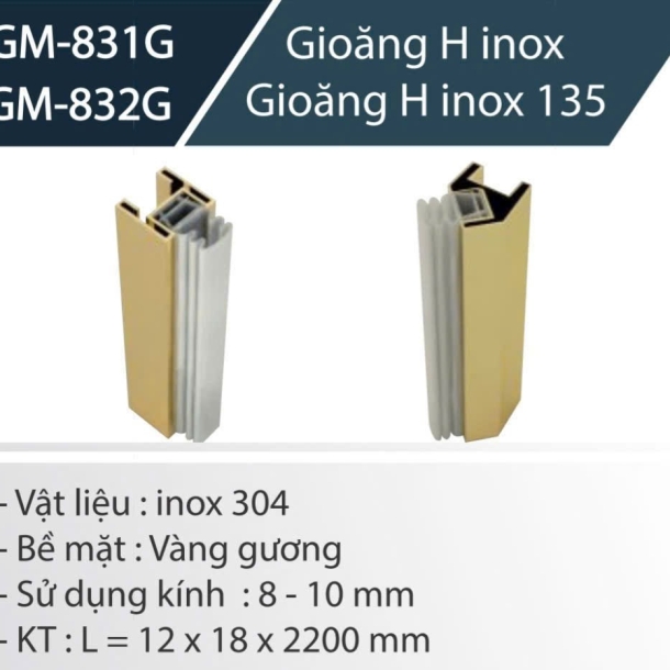 Gioăng H inox, Gioăng H inox 135