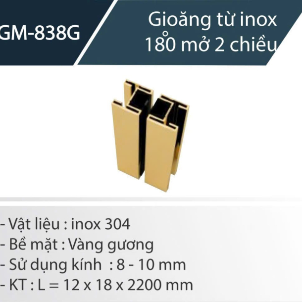 Gioăng từ inox 180 mở 2 chiều